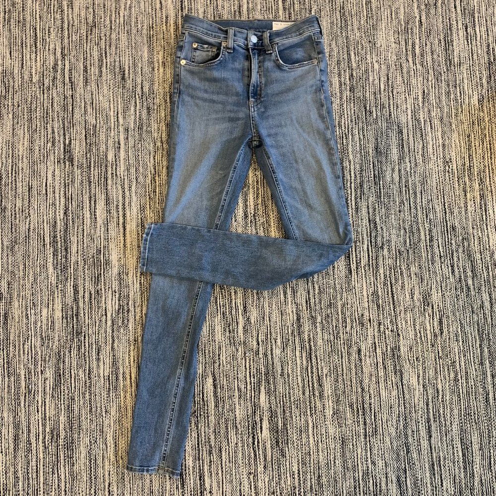 Rag and Bone light wash skinny jeans